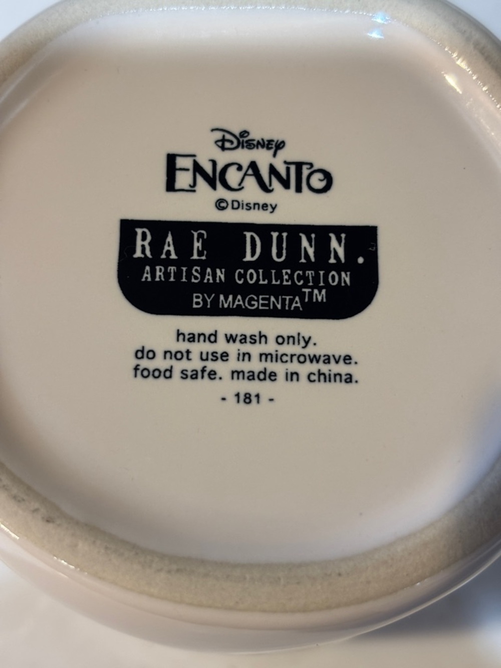 Rae Dunn Disney Encanto Character Double-Sided Ceramic Mug - Teal Handle - Picture 4 of 5